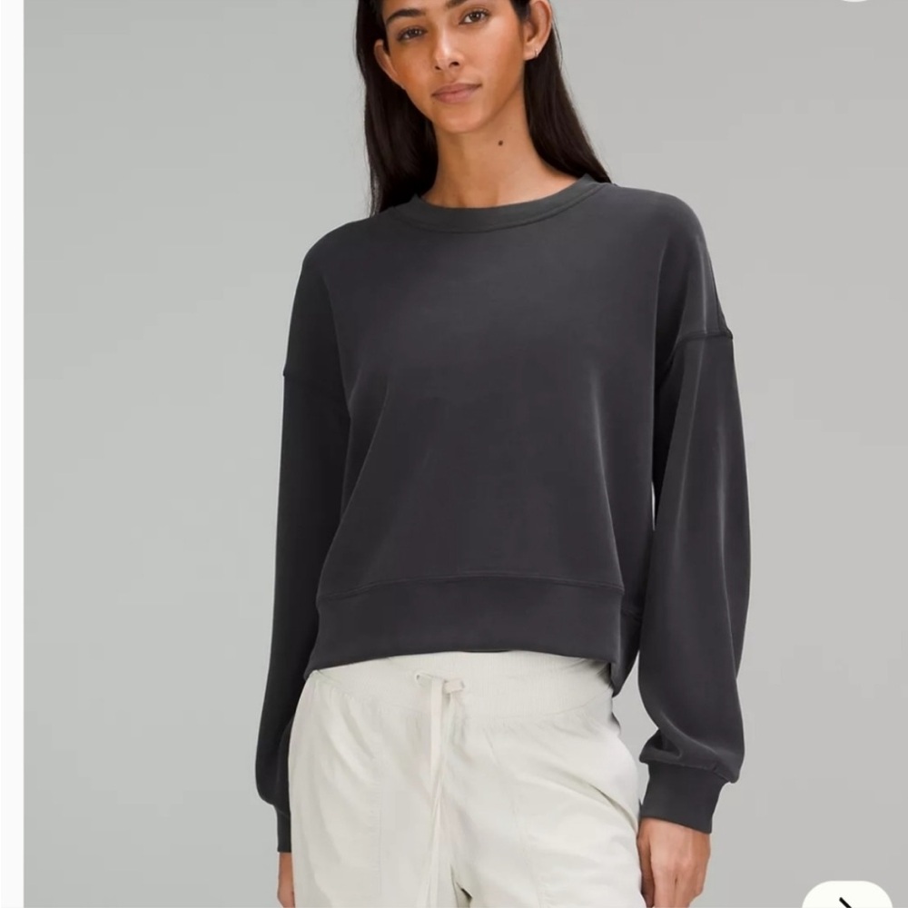 Lululemon Dark Gray Softstreme Crewneck Cropped